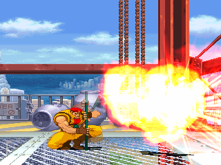 Screenshot featuring Guile performing Mine Sweeper